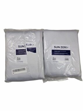 NWT SUN ZERO 2 48x84 Lichtenberg Curtains White 8651